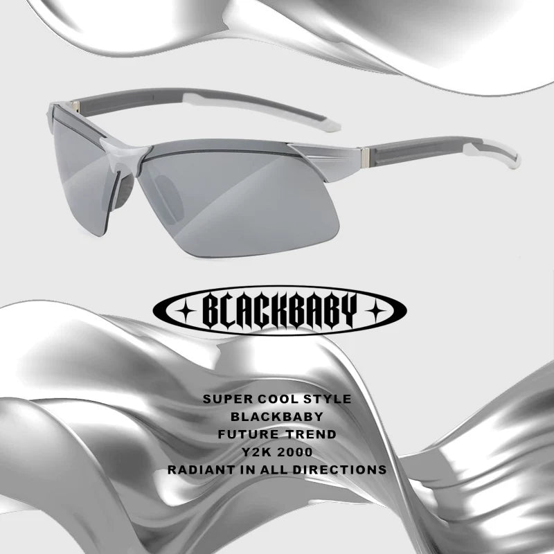BLACKBABY Future Retro Silver Sunglasses