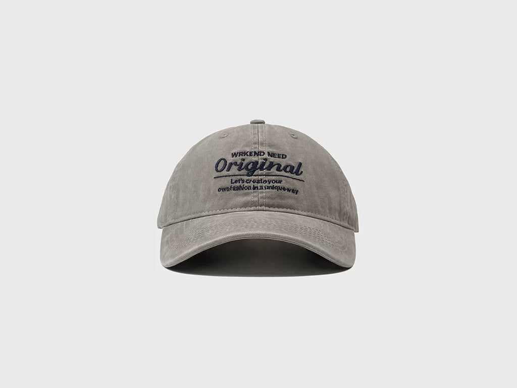 SONDER SHOP Washed Old Letter Baseball Cap