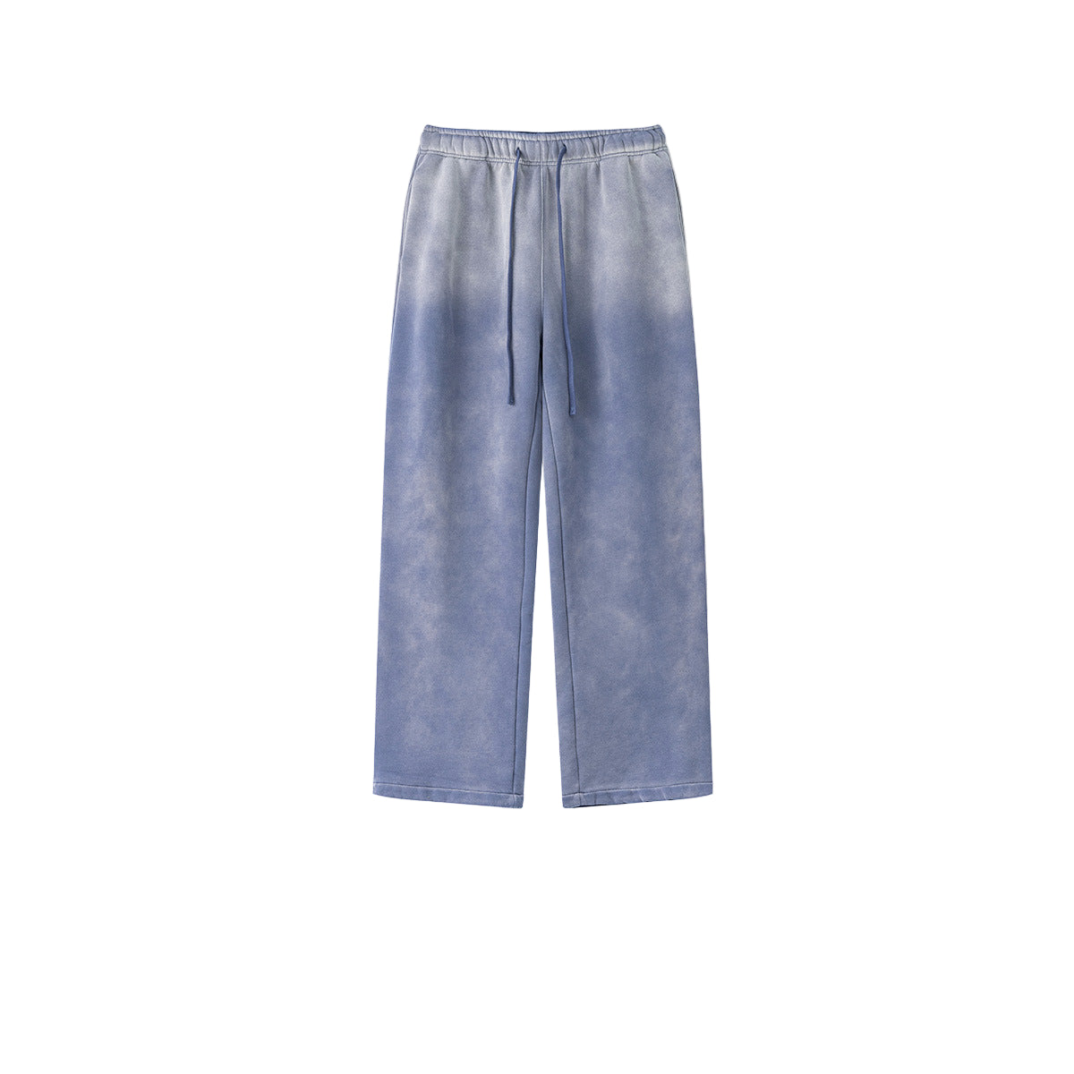 BE Retro Distressed Spray Dye Fleece Loose Hoodie Pants Set