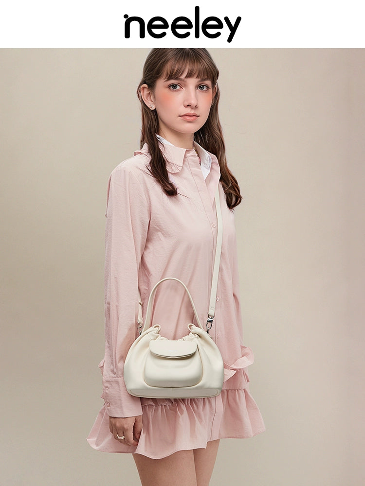 Neeley Soft Leather Wonton Cloud Bag