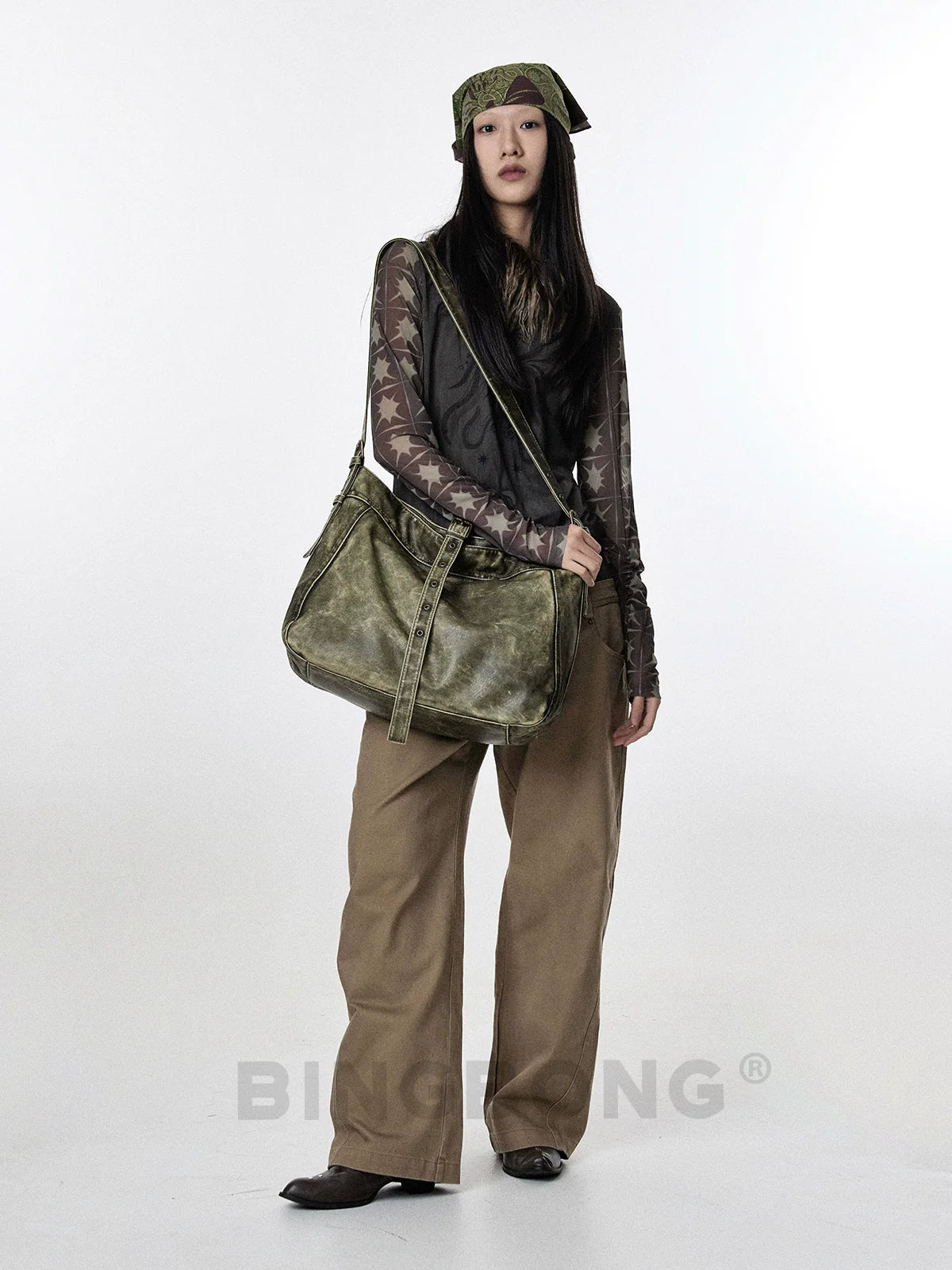 BINGBONG Retro Commuter Tote Bag Large Capacity Slack Bag