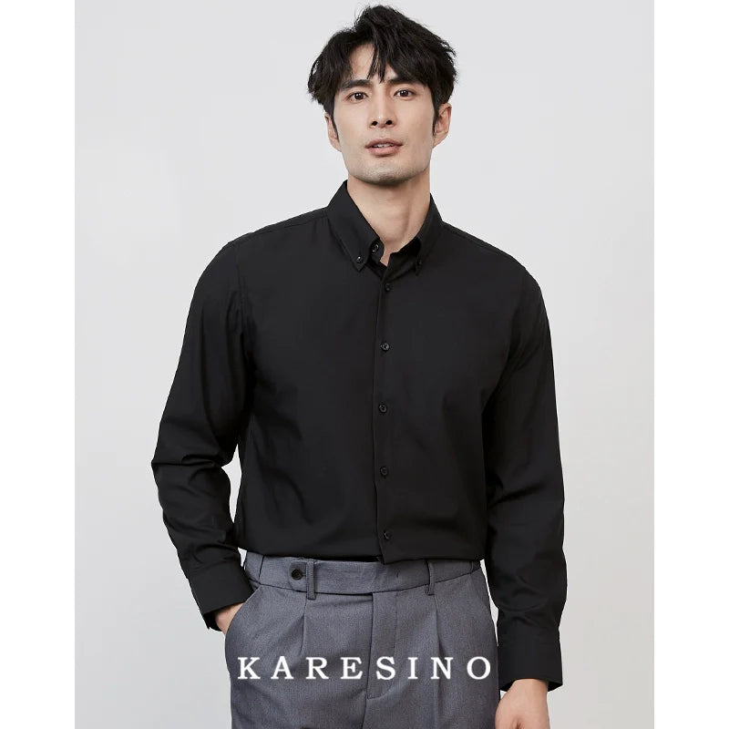 KARESINO Anti-wrinkle Casual Light Luxury Shirt Long Sleeve