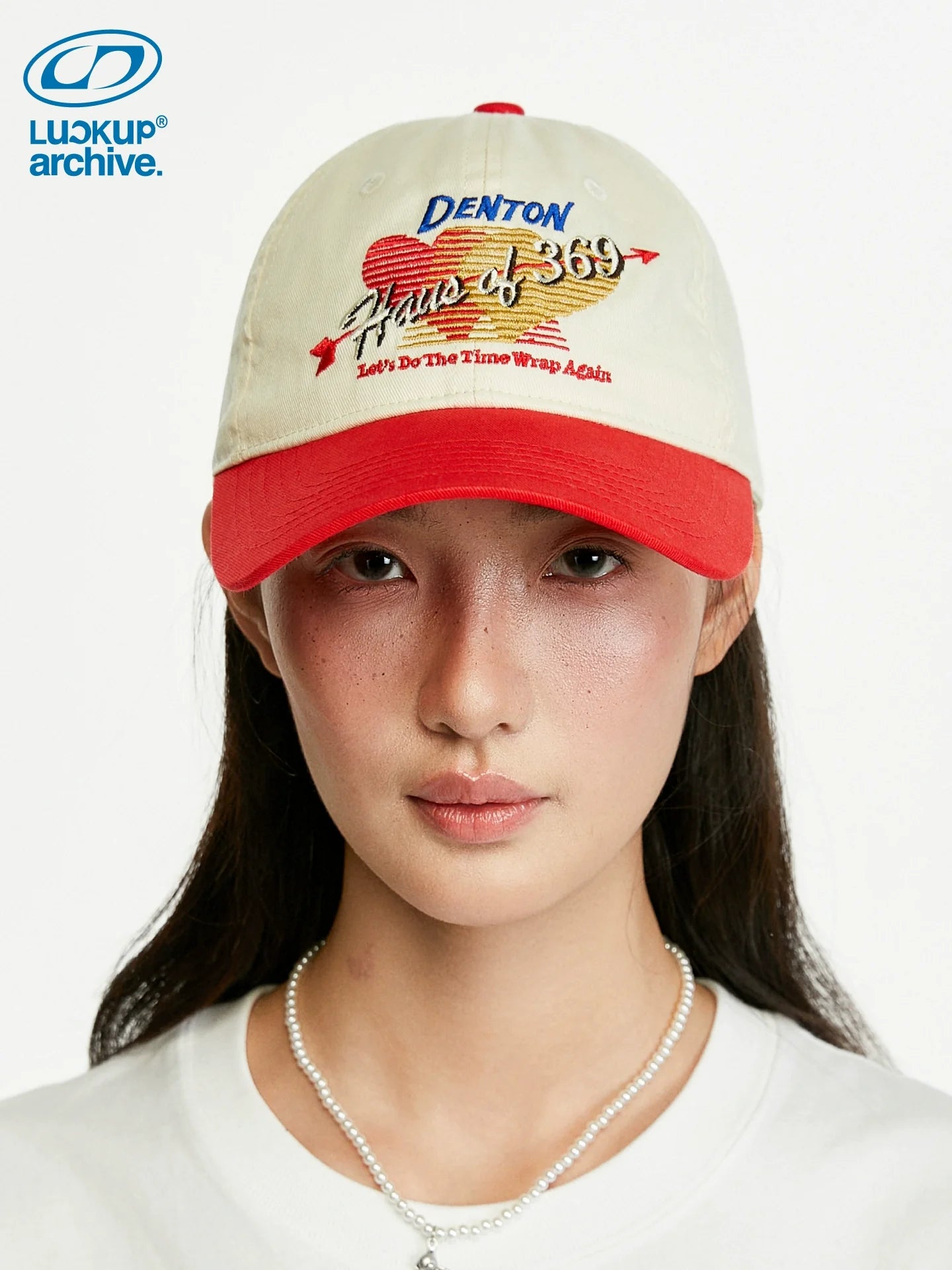 LUCKUP Vintage Contrast Color Embroidery Versatile Cap