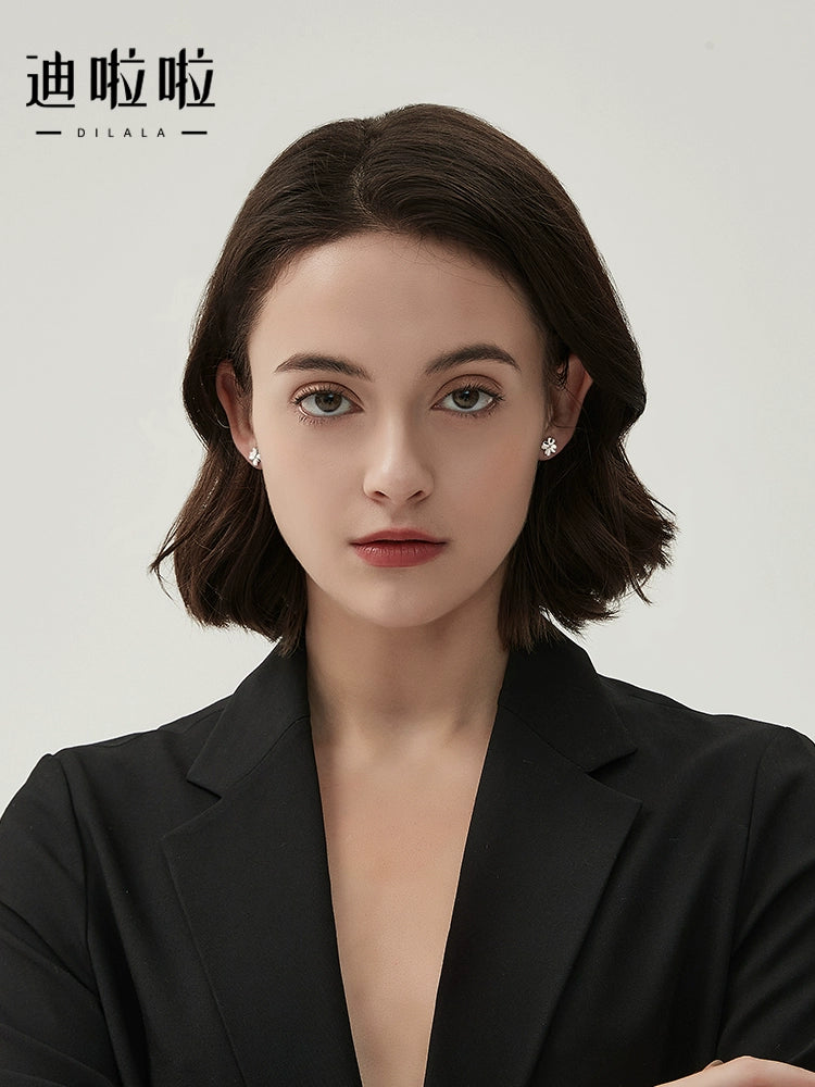 Four-leaf Clover 999 Silver Earrings