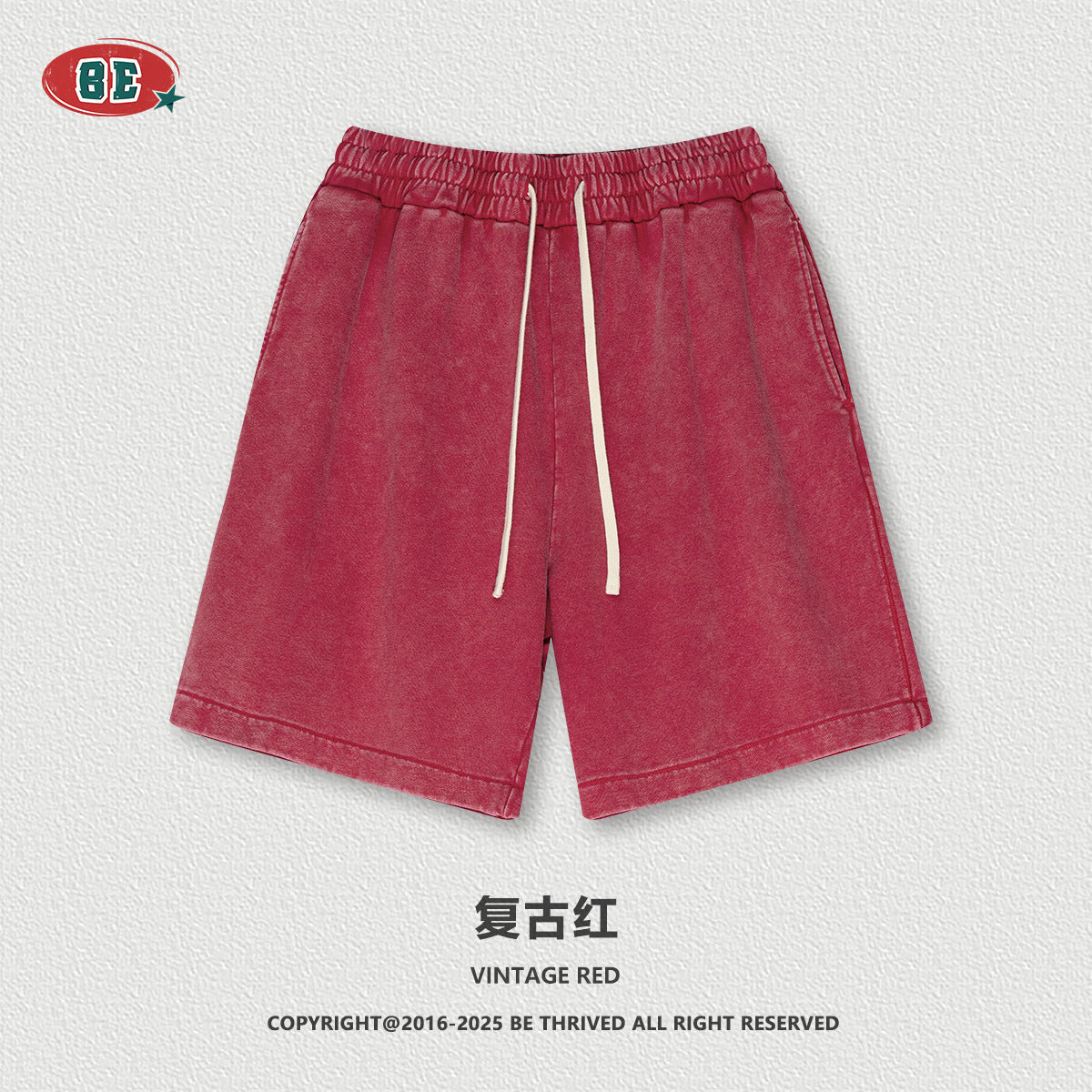 BE heavy 100% Cotton retro washed Shorts