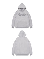 Loopsoon Line Handwritten Mottled Print Hooded Sweater