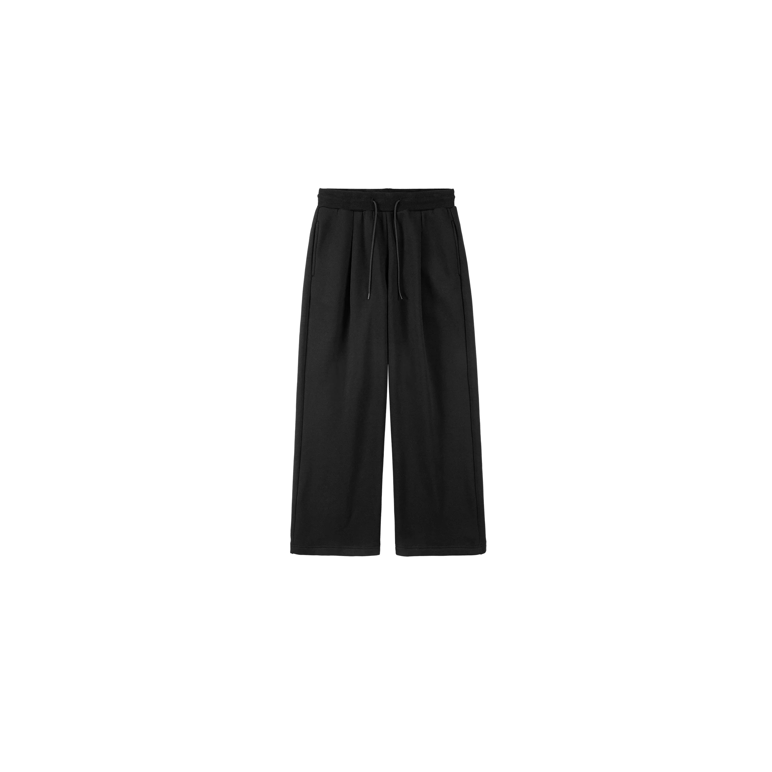 PLUS NO LOGO Loose Three-dimensional Pleated Straight Lazy Sweatpants
