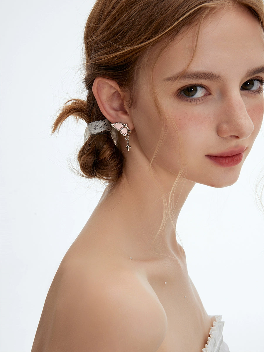 BULUBULU Mirror Butterfly Pink Earrings