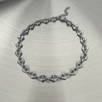 Diamond-Shaped Titanium Steel Clavicle Necklace