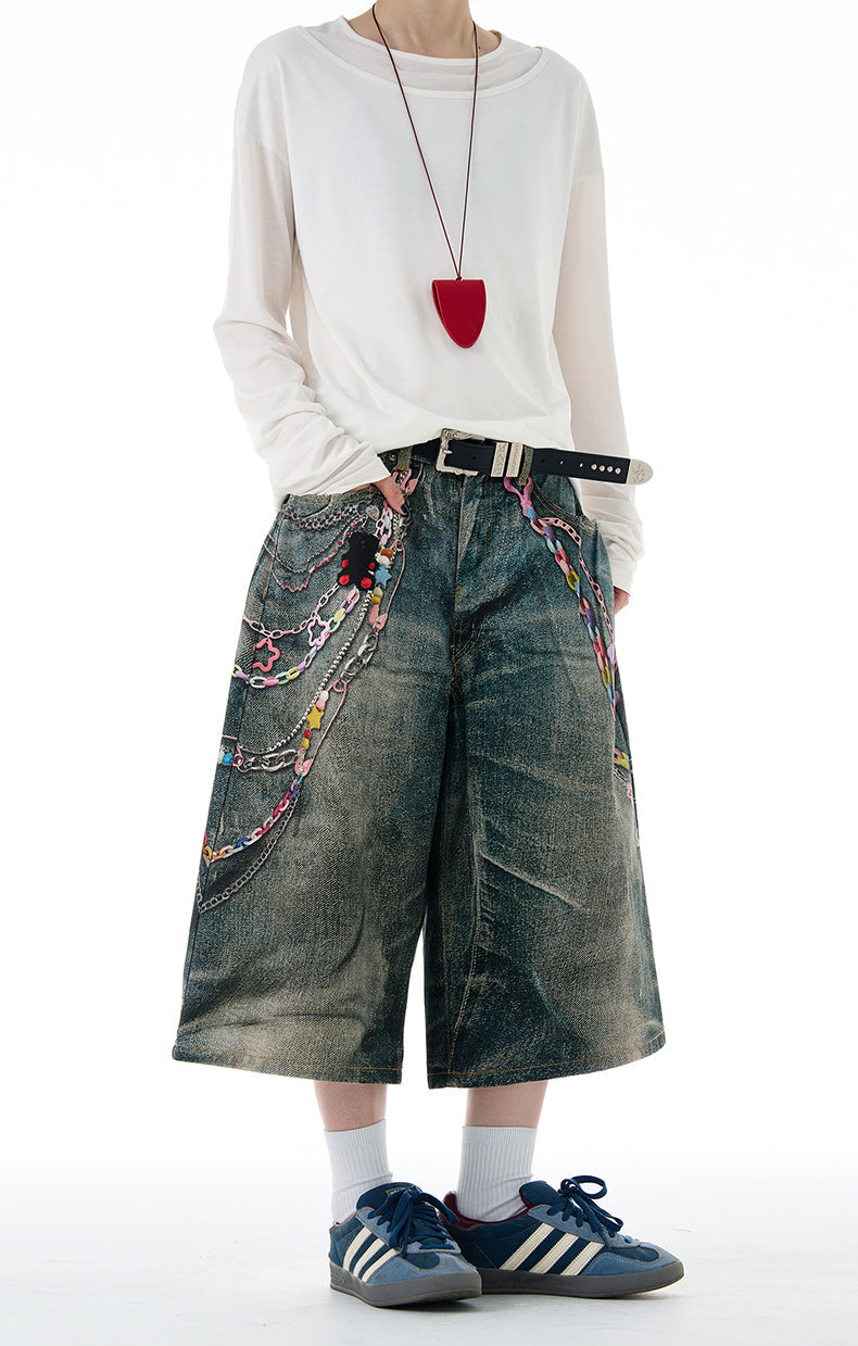 MADWITCH denim shorts