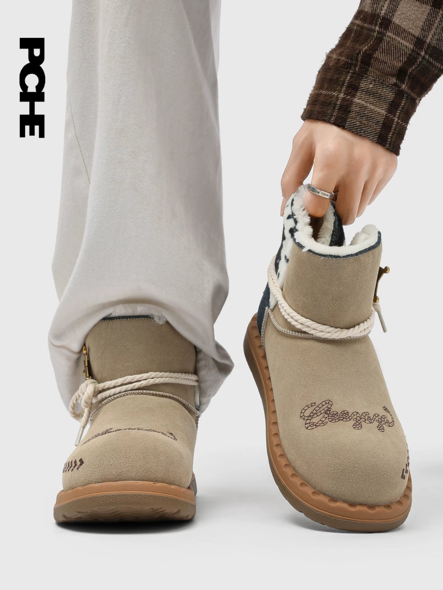 PUCH Woody Denim Plush Snow Boots