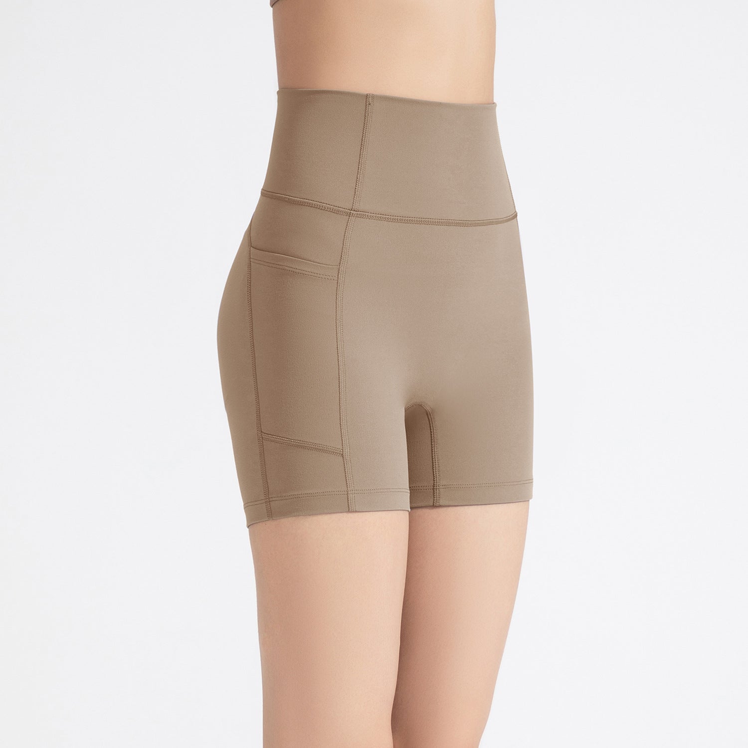 Athena Lulu High Waist Hips Abdomen Nude Fitness Shorts