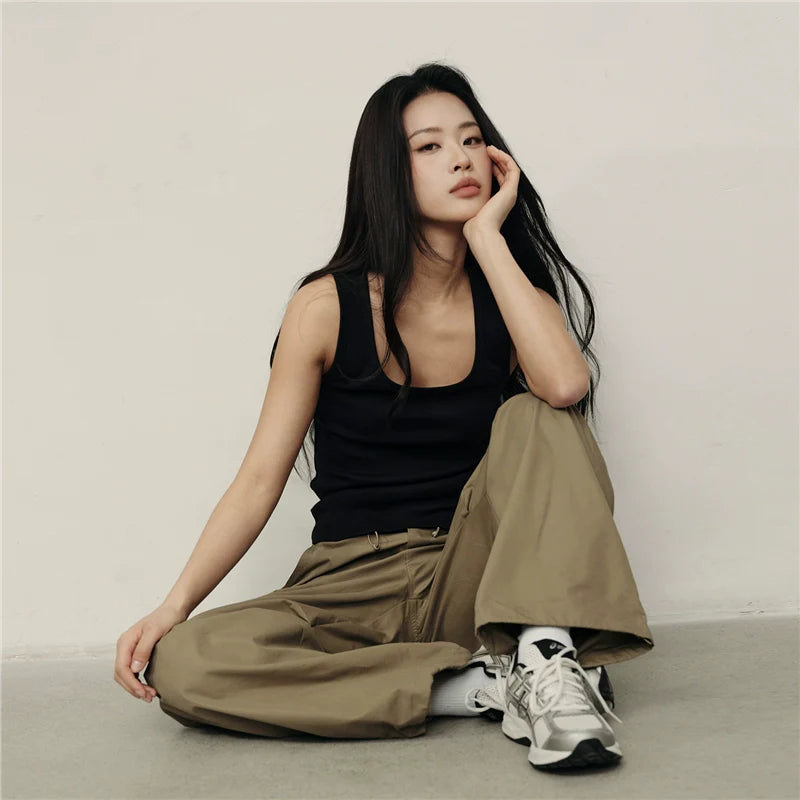 Giordano U Neck Slim Sleeveless Tee