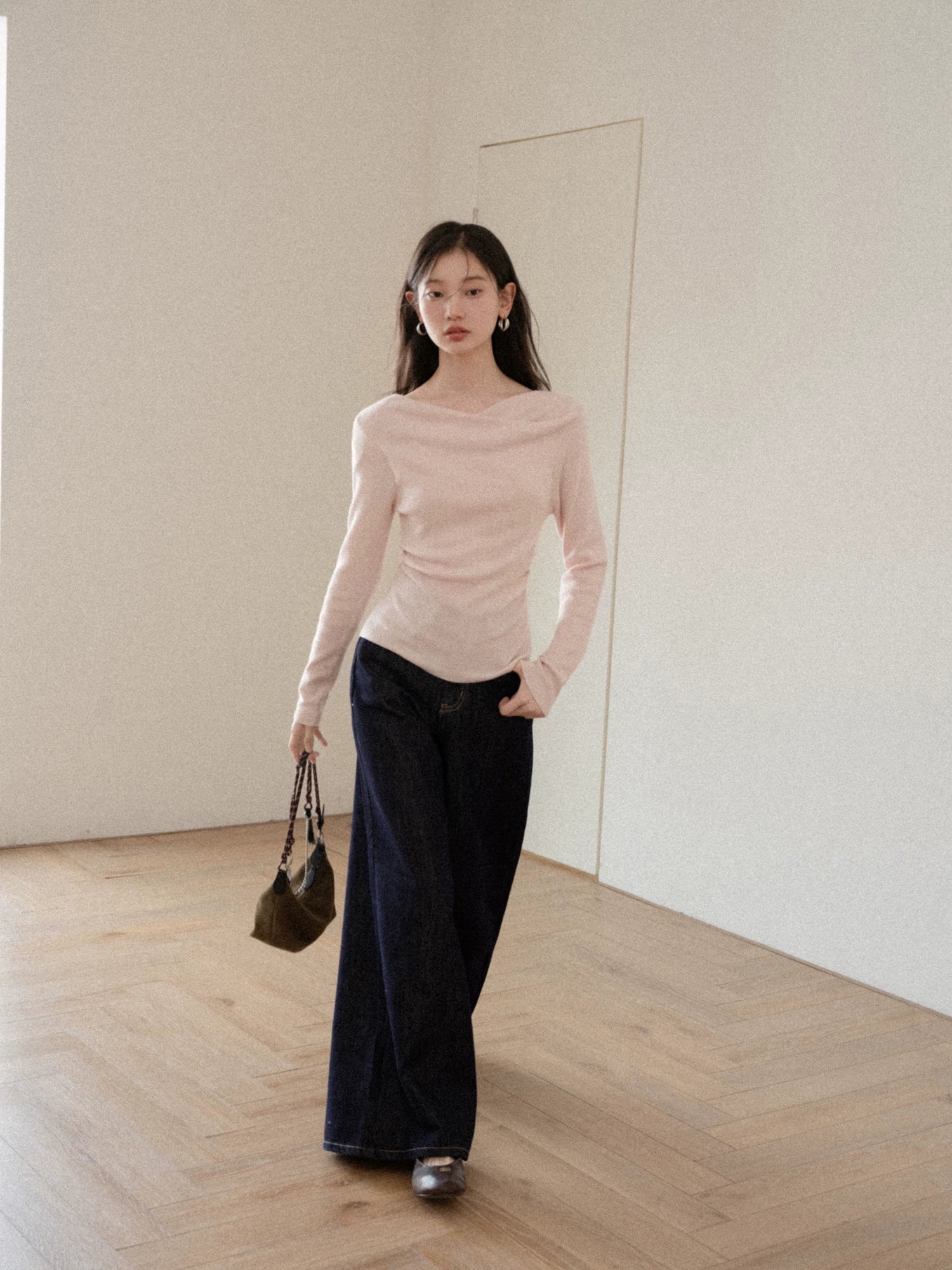 cantonstory French Pink Sweet Wool Sweater