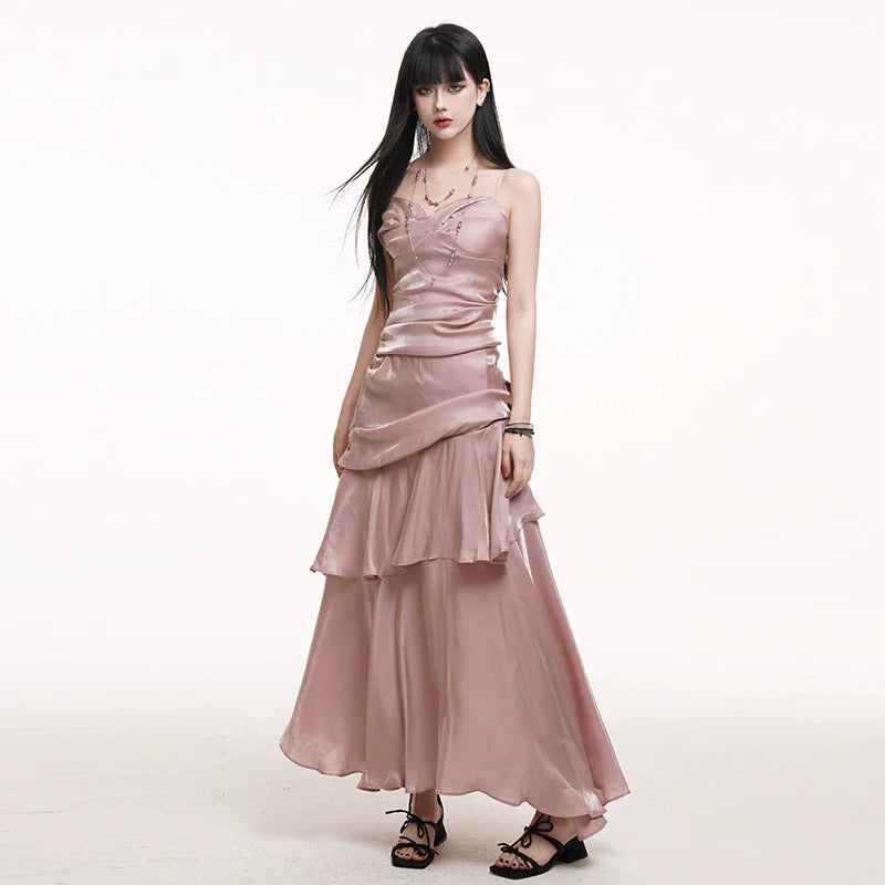 LADYGHOST Casual Suspender Dress