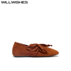 WILLWISHES Wang Ding Relaxed Floral Ballet Flat Shoes