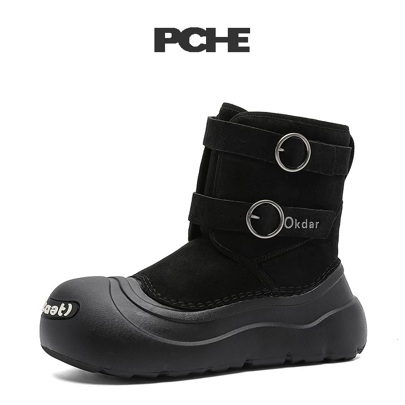 PUCH Gray Open Smile Snow Boots