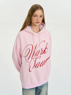 NICEBAD Flower LOGO Printed Hooded Sweater