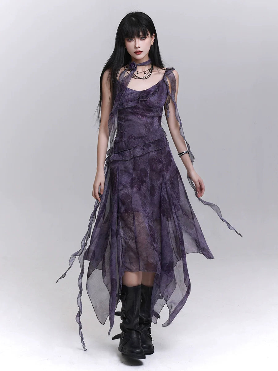 LADYGHOST Temperament Suspender Dress