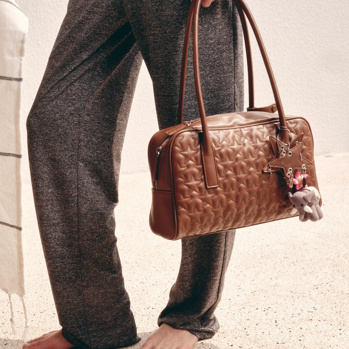 ECODAY Star Printed Handheld Shoulder Bag