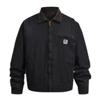 SOSTINE Washed Old Zipper Thinsulate Work Jacket