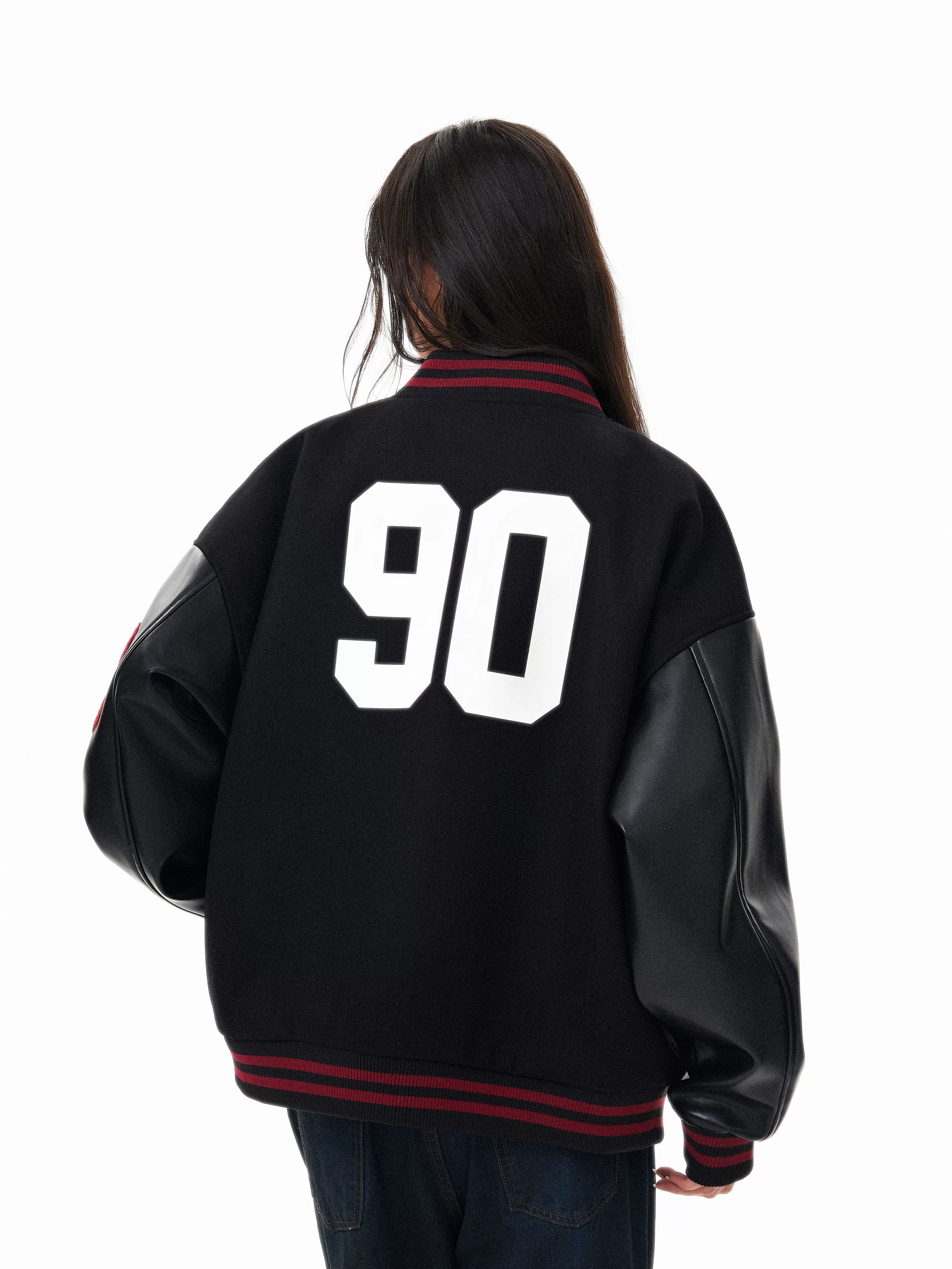 RECOLETA x OKET Towel Embroidered Quilted Baseball Jacket