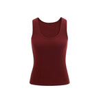 Inflation High Elastic Threaded U-Neck Suspender Bottom Shirt