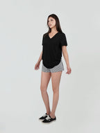 Jim Kennet Low-rise Striped Straight Casual Shorts