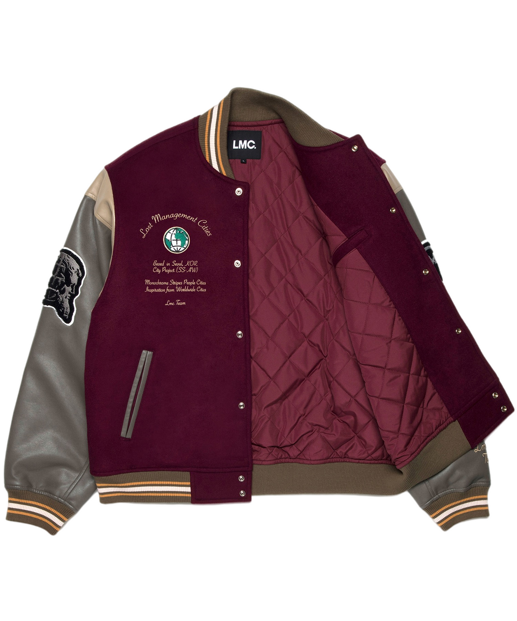 I4P STUDIO Couple Wool Varsity Sports Quilted Jacket