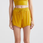 Athena Lulu Mesh Fake Two-Piece Yoga Shorts