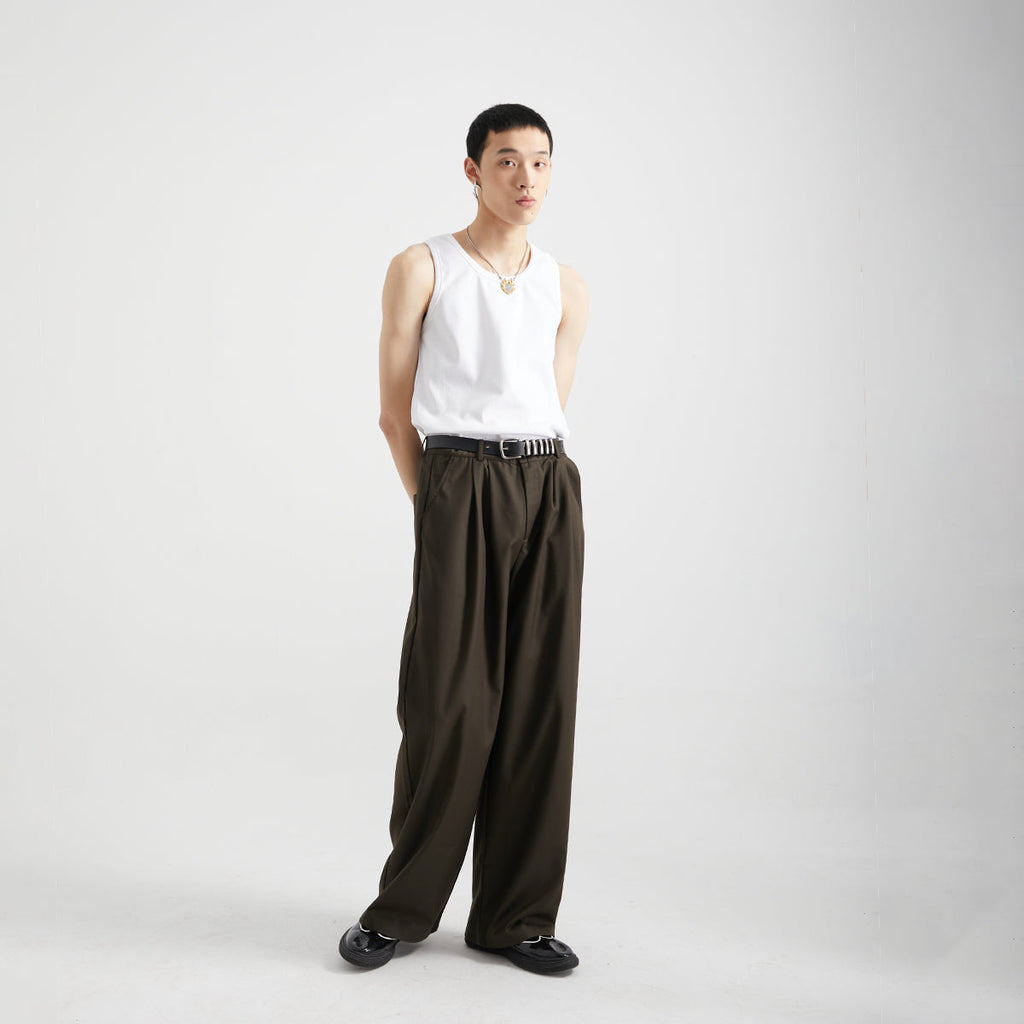 FUNKYFUN Ribbed Vest Fashionable Sleeveless Vest