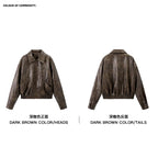 Mr. Jiangnan NewJNXS Retro Deconstructed Embroidered Leather Jacket