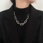 Cuban Diamond Splicing Clavicle Necklace