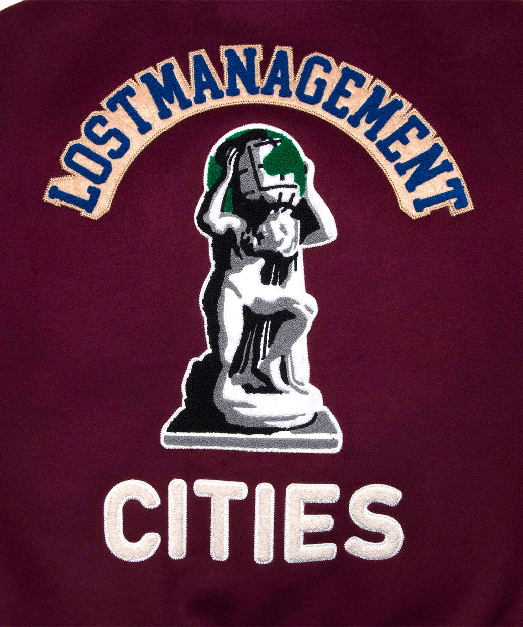 I4P STUDIO Couple Wool Varsity Sports Quilted Jacket