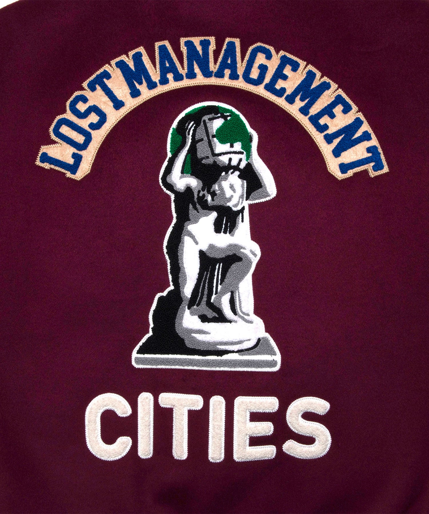 I4P STUDIO Couple Wool Varsity Sports Quilted Jacket