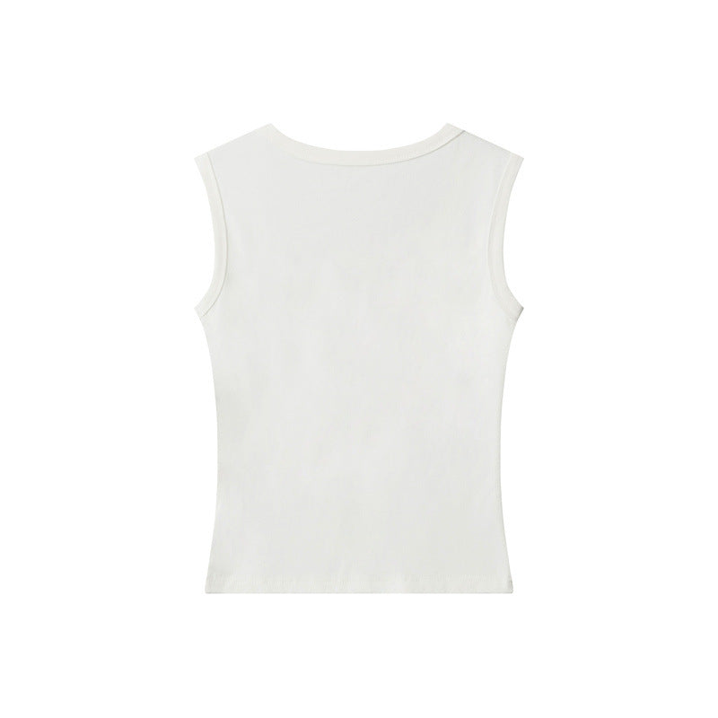 Nariele Square Neck Slim Sleeveless Sports Top