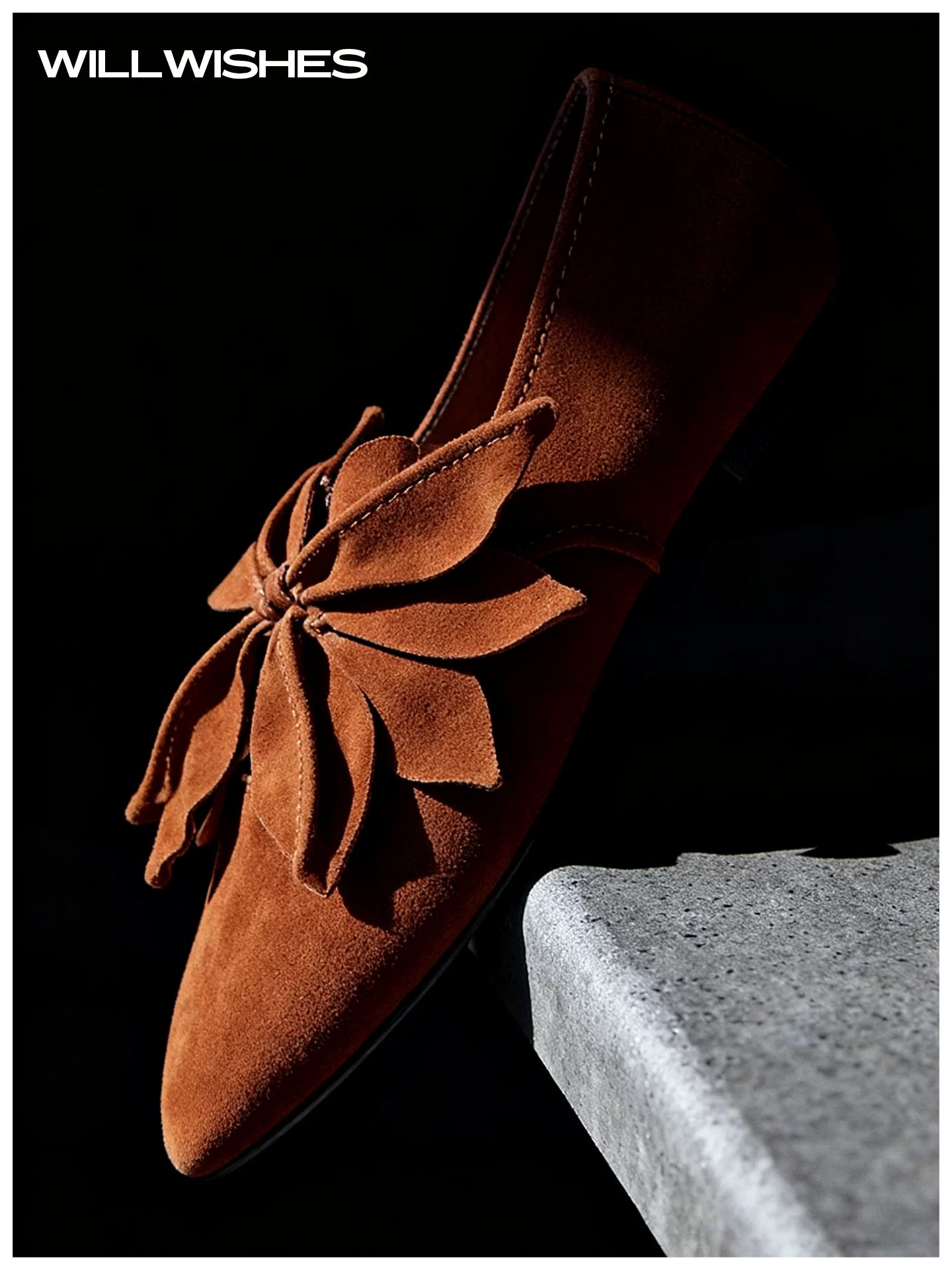 WILLWISHES Wang Ding Relaxed Floral Ballet Flat Shoes