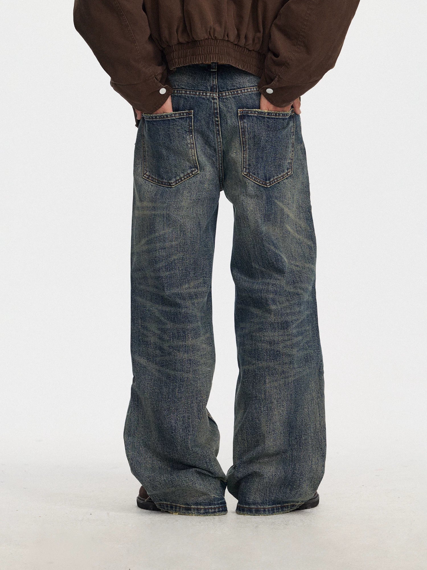 Mr. Jiangnan NewJNXS Heavyweight Distressed Straight Jeans