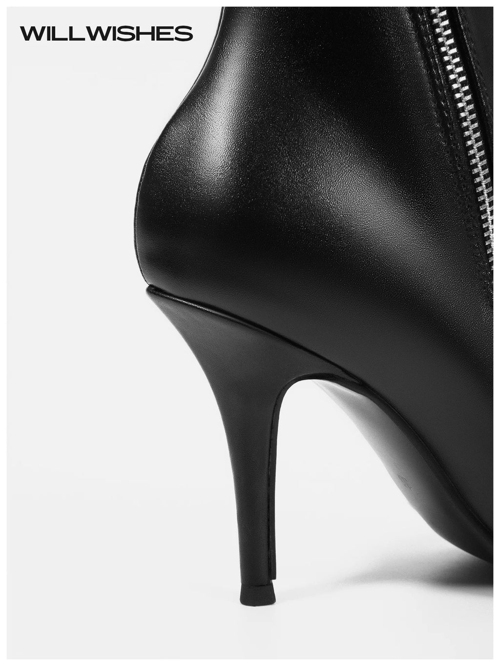 WILLWISHES Wang Ding Pointed Toe Stiletto Slim Knight Boots