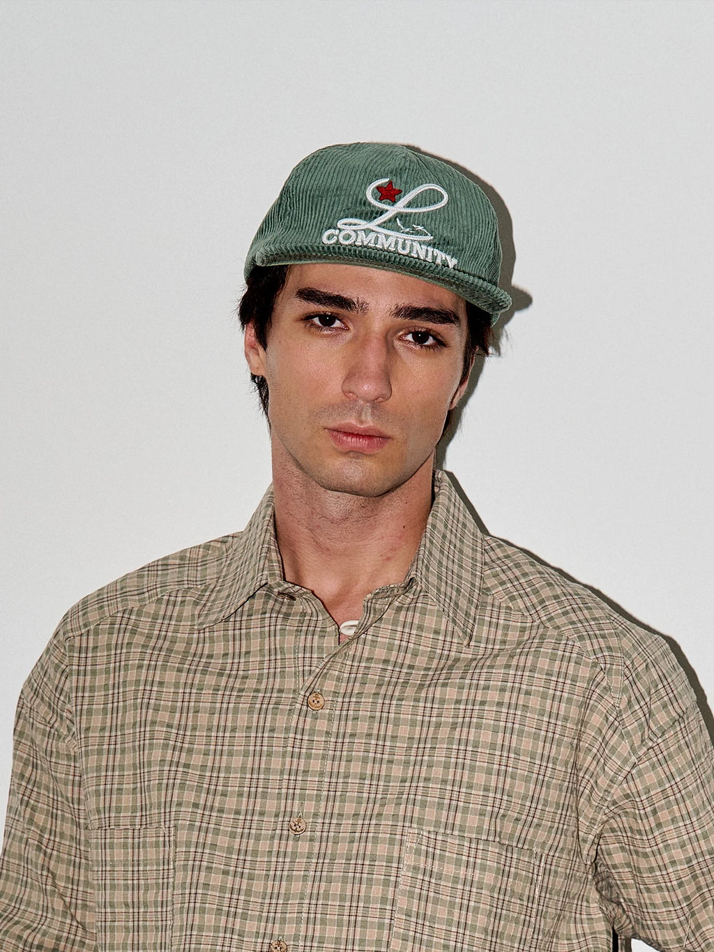 LIBERAFIT Three-dimensional Chain Embroidered Corduroy Baseball Cap