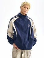 TIRED Contrast Stand-Collar Sports Jacket