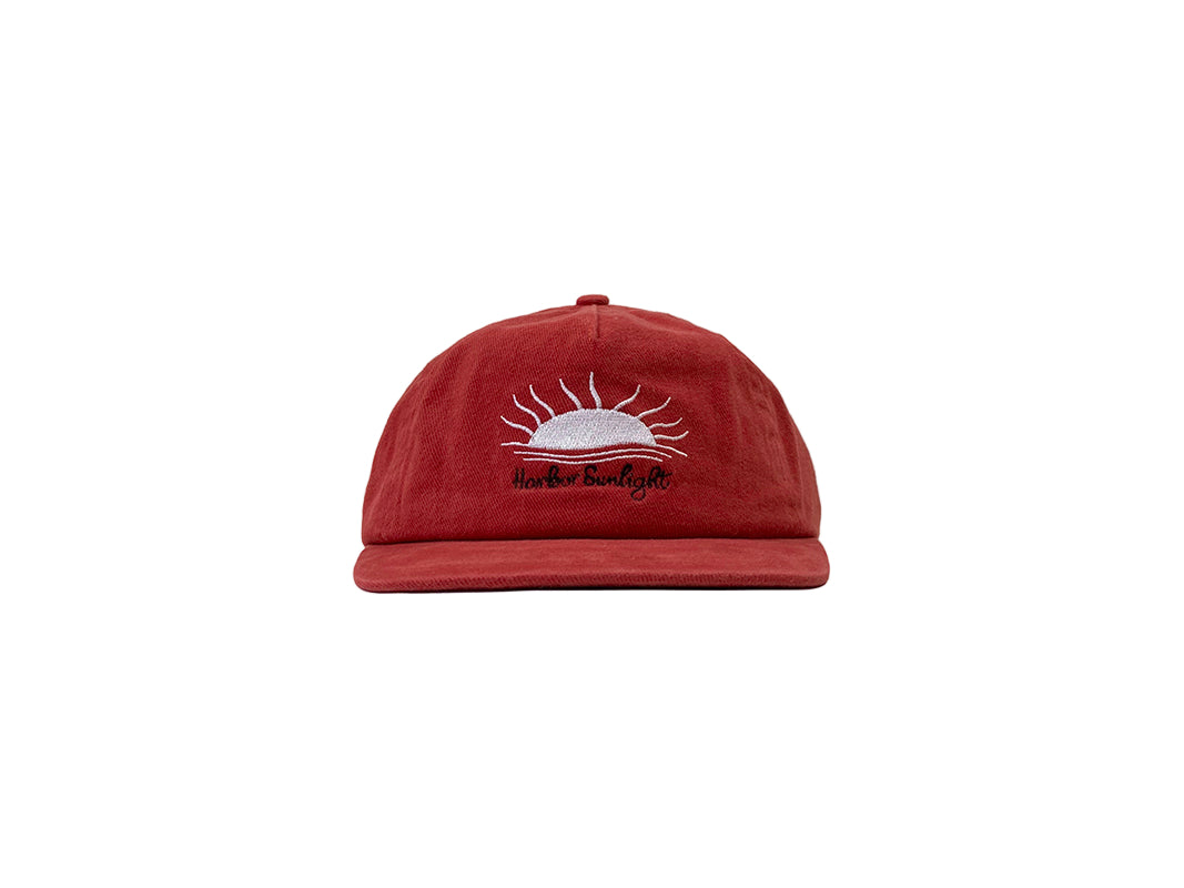 Retro Red Korean Flat-Brim Embroidered Baseball Cap