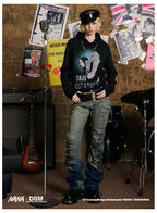 DONSMOKE Front Shoulder Hooded Sweater