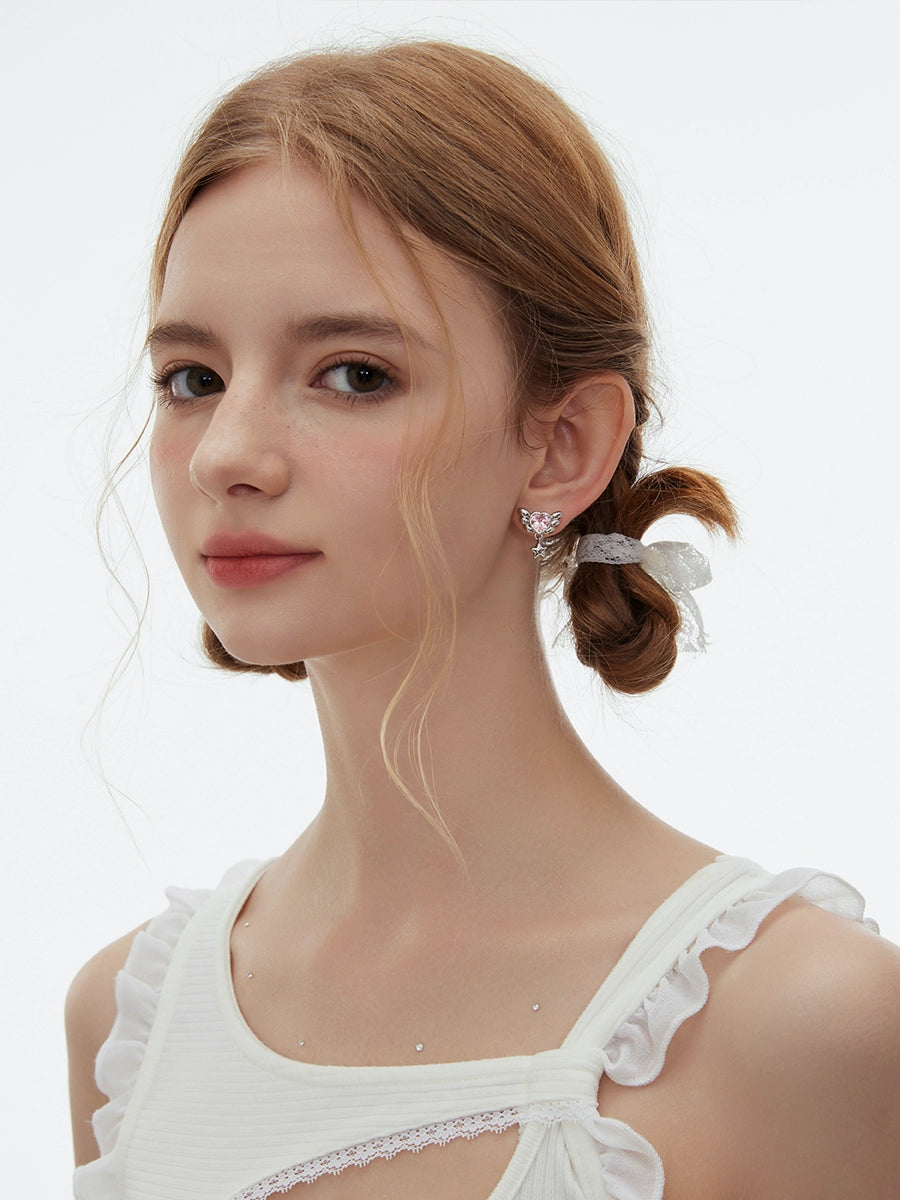 BULUBULU Valentine Heart Guard Pink Earrings