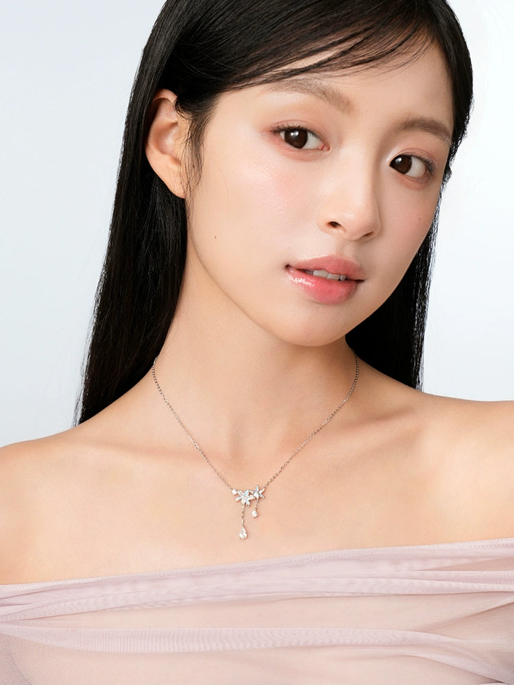 Catiro Aurora Orchid 925 Silver Luminous Clavicle Necklace