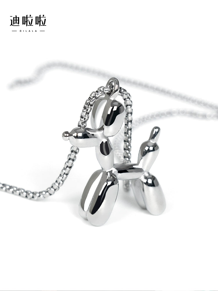 Balloon Dog Titanium Steel Necklace