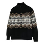 GRAYDREAMS Fair Isle Old Money Cardigan Sweater