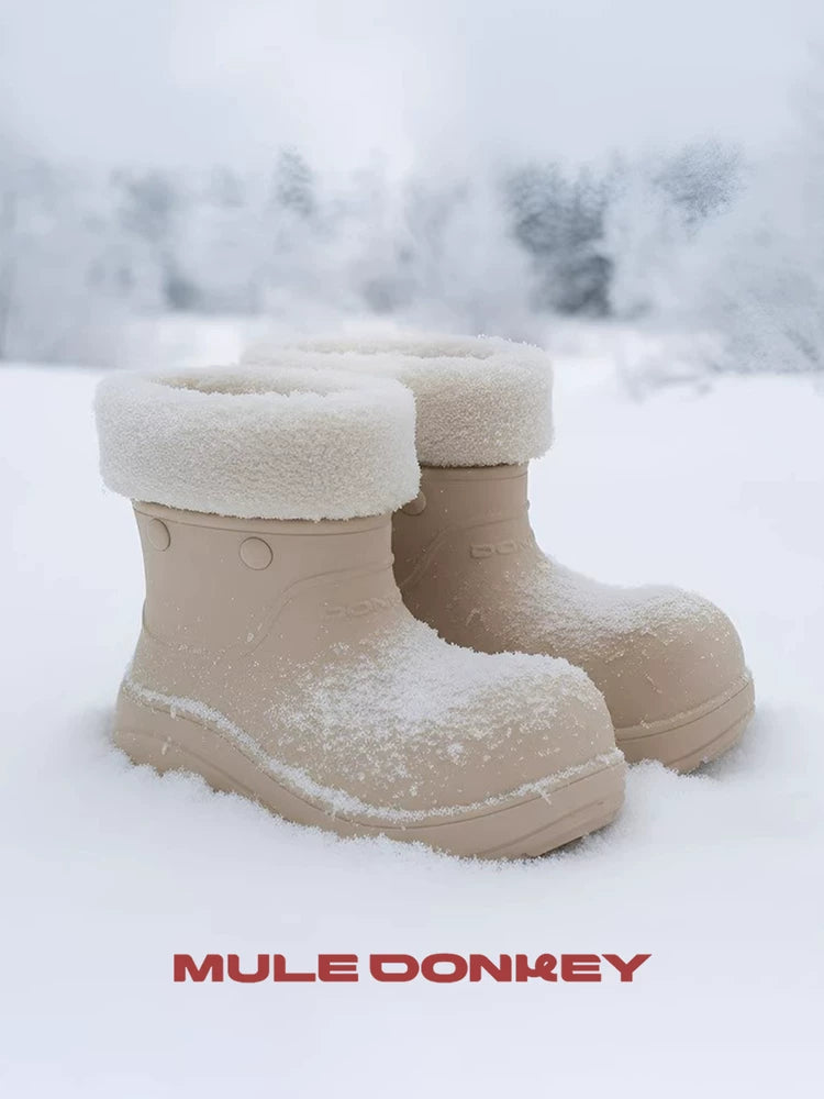 Donkey Clown Shoes Velvet Snow Boots