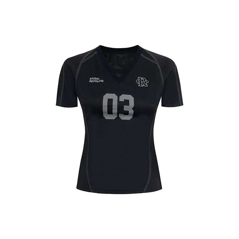 RECOLETA Contrast Digital Print Football Tee