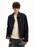 MaxDstr Metal Buckle Denim Jacket